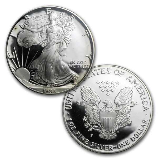 PHILADELPHIA PRF SET-1993 .1GE, 25GE, .5GE, SE, SILVER MEDAL - Image 5