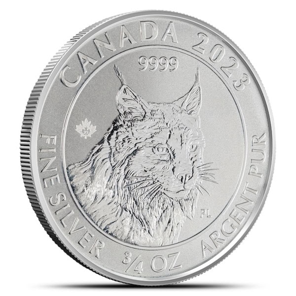 3/4 OZ CANADIAN SILVER LYNX - Image 2