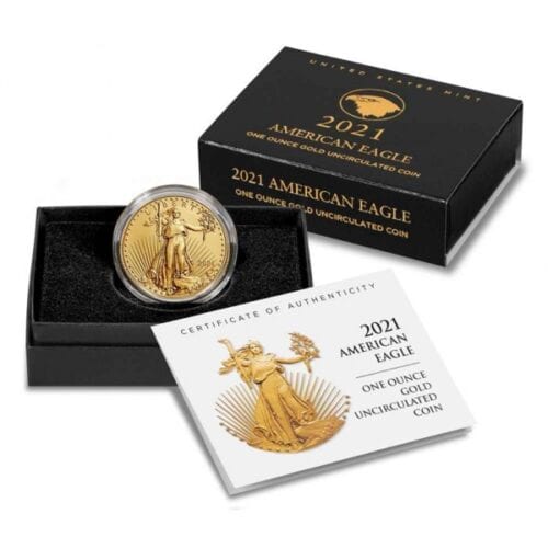 2021 W 1 OZ GOLD EAGLE TYPE 2 BURNISHED WITH OGP - Image 3