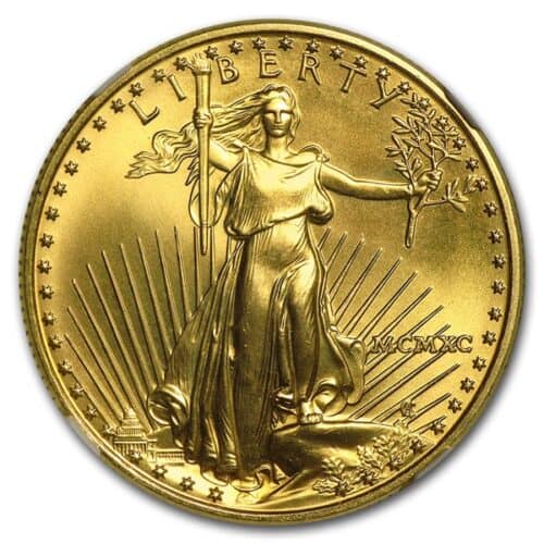 1990 1/2 OZ AMERICAN GOLD EAGLE NGC69 - Image 3