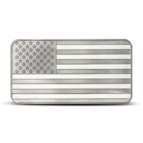 10 OZ SILVER BAR FLAG SILVERTOWNE - Image 2