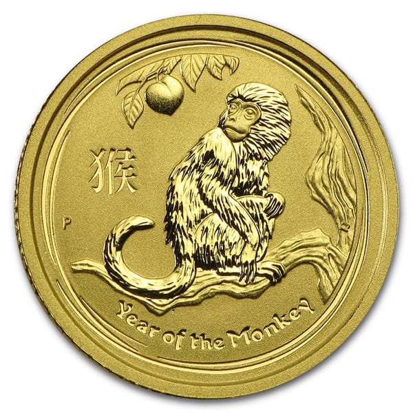 1/10 OZ GOLD AUSTRALIAN GOLD MONKEY - Image 2