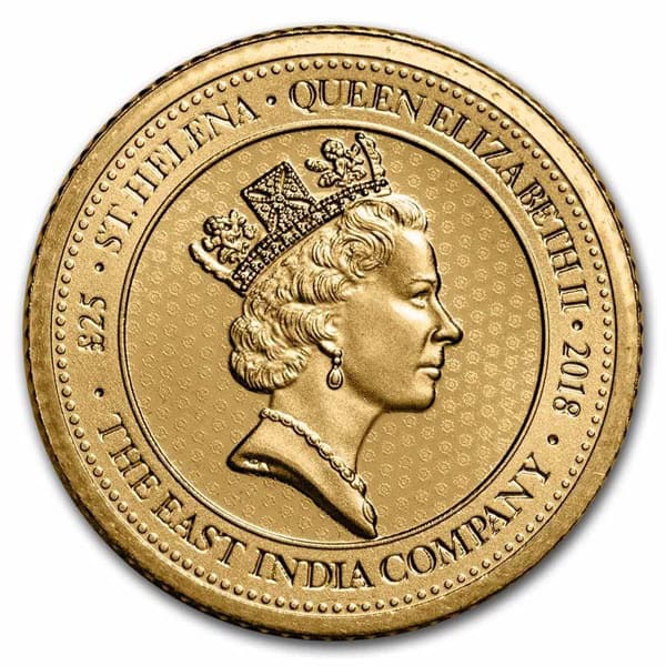 1/4 OZ SAINT HELENA GOLD SPADE GUINEA - Image 3