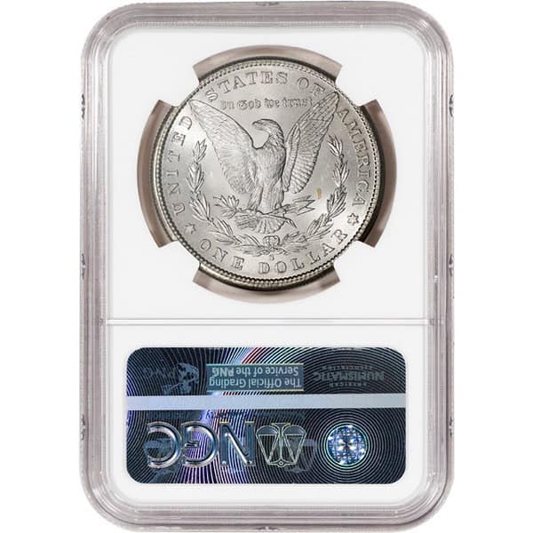 1890-S MORGAN SILVER DOLLAR NGC BU G.T. MORGAN LABEL - Image 3