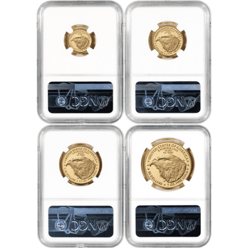 2024 4-PIECE PROOF AGE SET NGC PF70 FD EAGLE LABEL - Image 3