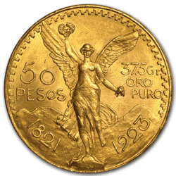 1923 MEXICO 50 PESO GOLD COIN