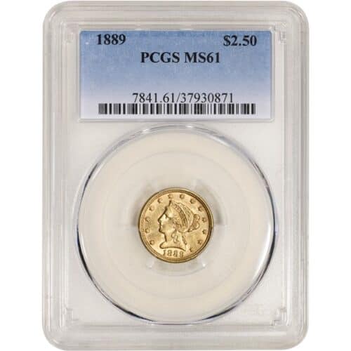 $2.5 U.S. GOLD LIBERTY PCGS61 - Image 2