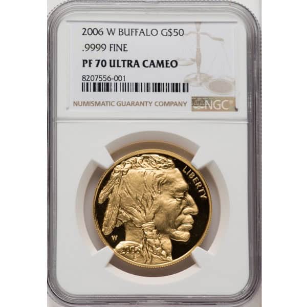 2006 1 OZ AMERICAN GOLD BUFFALO PCGS PROOF 70 - Image 2