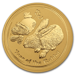 2011 2 OZ GOLD AUSTRALIAN RABBIT LUNAR SERIES