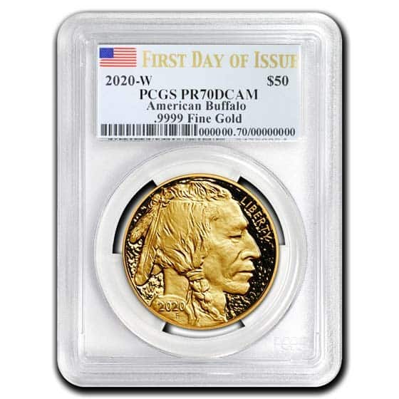 1 OZ AMERICAN GOLD BUFFALO PCGS PR70 - Image 2