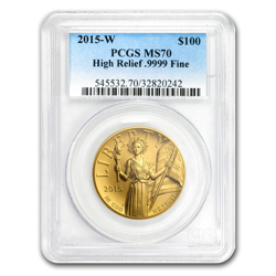 2015 1 OZ GOLD LIBERTY PCGS70 HIGH RELIEF