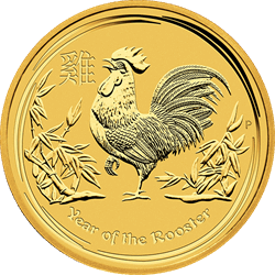 1 OZ AUSTRALIAN GOLD ROOSTER 2017