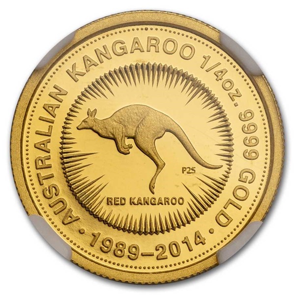 1/4 OZ AUSTRALIAN GOLD KANGAROO NGC PROOF 70 - Image 4