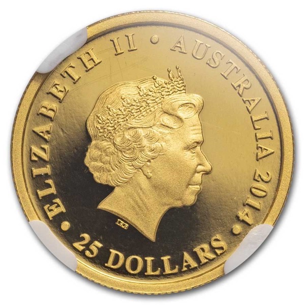 1/4 OZ AUSTRALIAN GOLD KANGAROO NGC PROOF 70 - Image 3