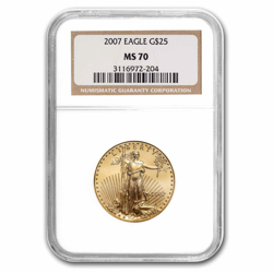2007 1/2 OZ AMERICAN GOLD EAGLE NGC70