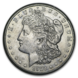 1921 $1 SILVER MORGAN S AU