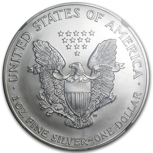 2001 1 OZ AMERICAN SILVER EAGLE NGC69 - Image 3