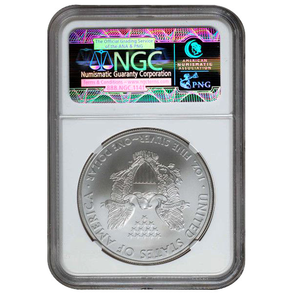 1997 1 OZ AMERICAN SILVER EAGLE NGC69 - Image 3