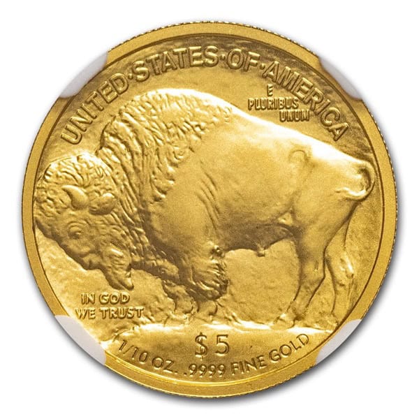 2008 1/10 OZ AMERICAN GOLD BUFFALO NGC70 W - Image 4