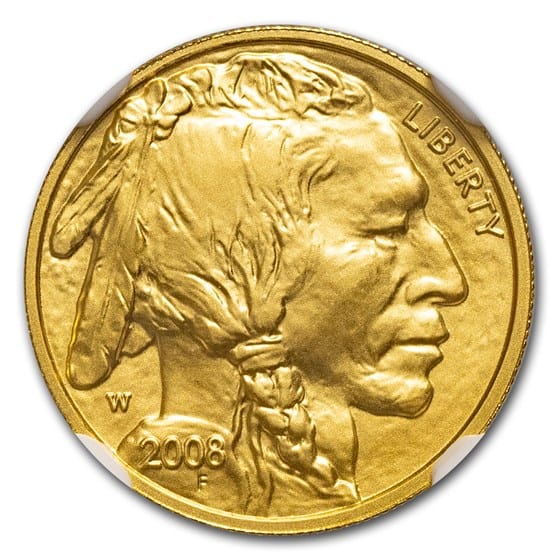 2008 1/10 OZ AMERICAN GOLD BUFFALO NGC70 W - Image 3