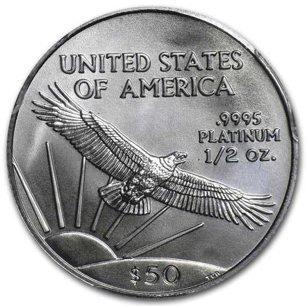 1/2 OZ PLATINUM AMERICAN EAGLE PCGS MS70 - Image 3