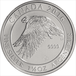 1.5 OZ CANADIAN SILVER GYRFALCON