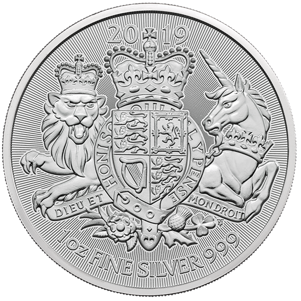 2019 1 OZ GREAT BRITIAN SILVER ROYAL ARMS - Image 2