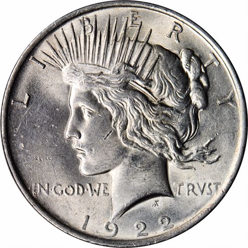 1922 $1 U.S. SILVER PEACE BU - Image 2