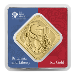 1 OZ GOLD BAR BRITANNIA AND LIBERTY