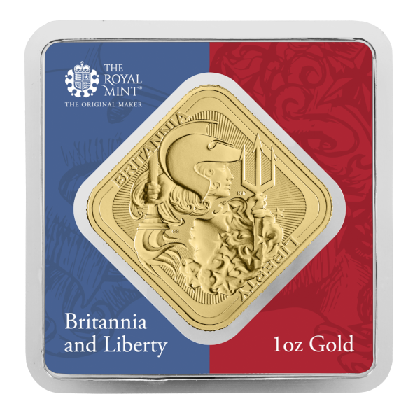1 OZ GOLD BAR BRITANNIA AND LIBERTY - Image 2