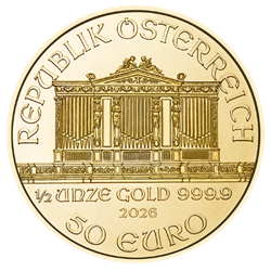 2026 1/2 OZ AUSTRIAN GOLD PHILHARMONIC