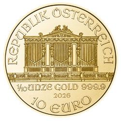 2026 1/10 OZ AUSTRIAN GOLD PHILHARMONIC