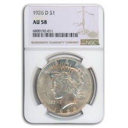 1926 D $1 U.S. SILVER PEACE AU