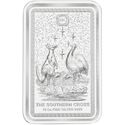 10 OZ SILVER BAR THE SOUTHERN CROSS ABC HIGH RELIEF