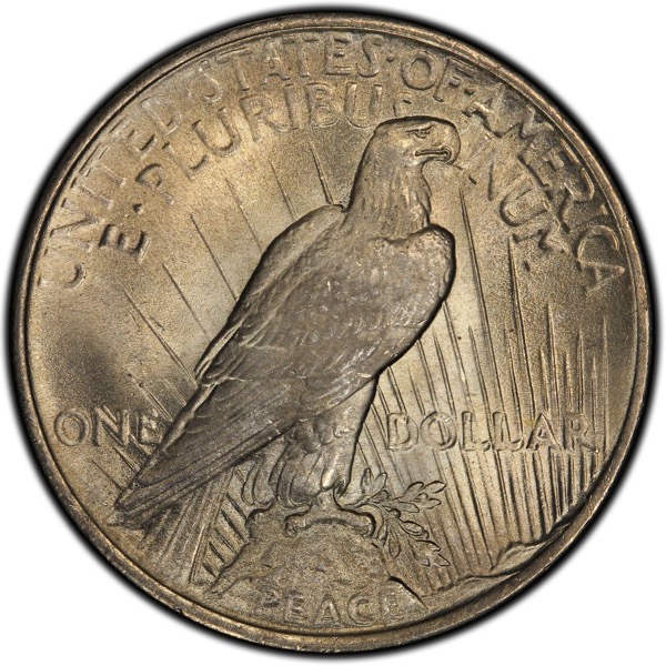 1924 $1 U.S. SILVER PEACE AU - Image 3