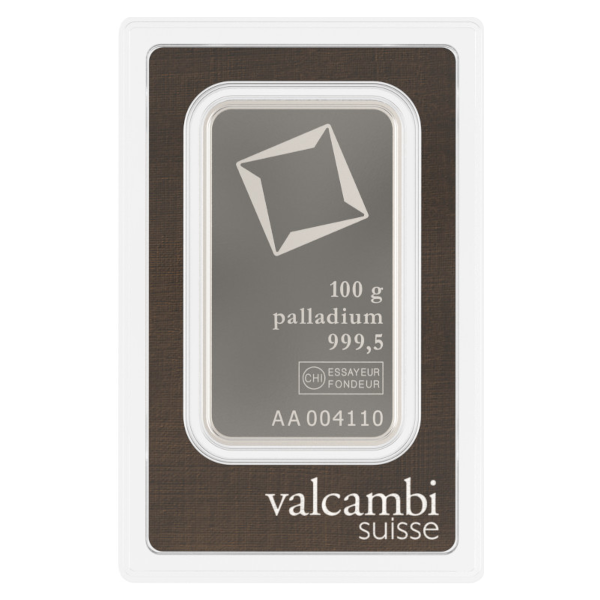 100 GRAM PALLADIUM BAR VALCAMBI - Image 2