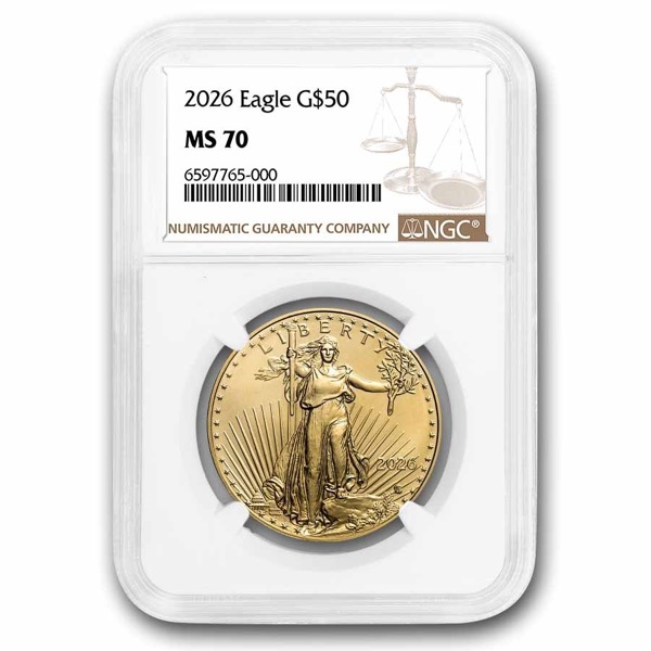 2026 1 OZ AMERICAN GOLD EAGLE NGC MS70 - Image 2