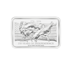 10 OZ SILVER BAR US INDEPENDENCE HIGH RELIEF AUSTRALIAN BULLION CO