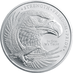 1/2 OZ SILVER ROUND EAGLE GOLDEN STATE MINT