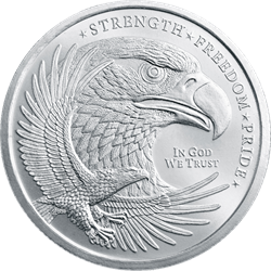 1/4 OZ SILVER ROUND EAGLE GOLDEN STATE MINT