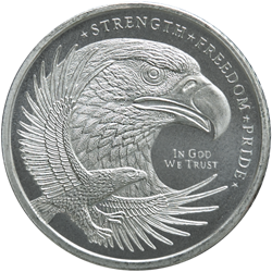 1/10 OZ SILVER ROUND EAGLE GOLDEN STATE MINT