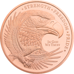 1 OZ COPPER ROUND EAGLE