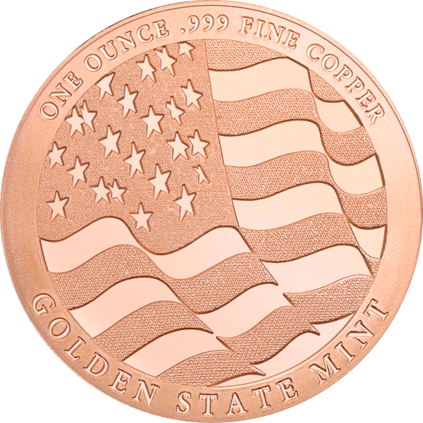 1 OZ COPPER ROUND EAGLE - Image 3