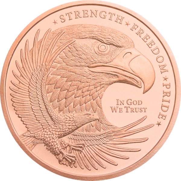 1 OZ COPPER ROUND EAGLE - Image 2