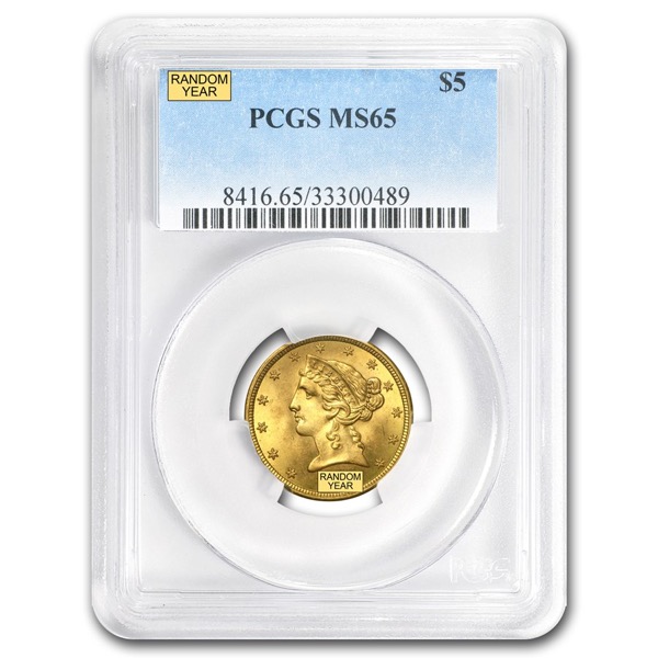 $5 U.S. GOLD LIBERTY PCGS65 - Image 2