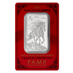 1 OZ SILVER BAR PAMP LUNAR HORSE 2026