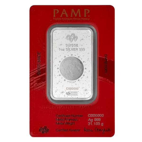 1 OZ SILVER BAR PAMP LUNAR HORSE 2026 - Image 3