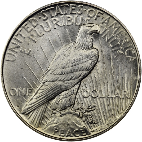 1927 D $1 U.S. SILVER PEACE XF - Image 3