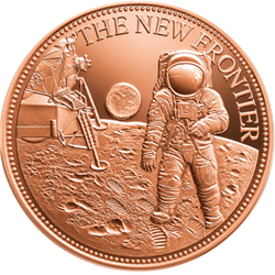 1 OZ COPPER ROUND NEW FRONTIER