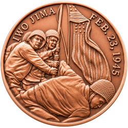1 OZ COPPER ROUND IWO JIMA